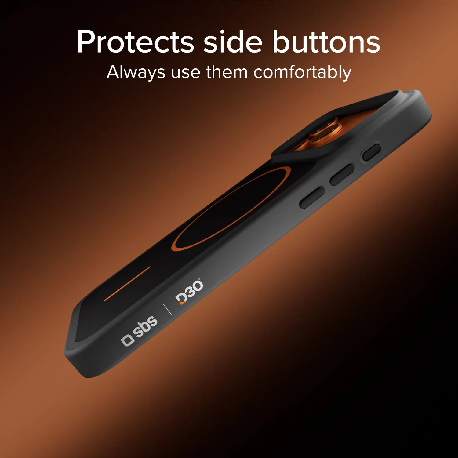 SBS Core MagSafe Hülle iPhone 17 Pro Max orange stossfest