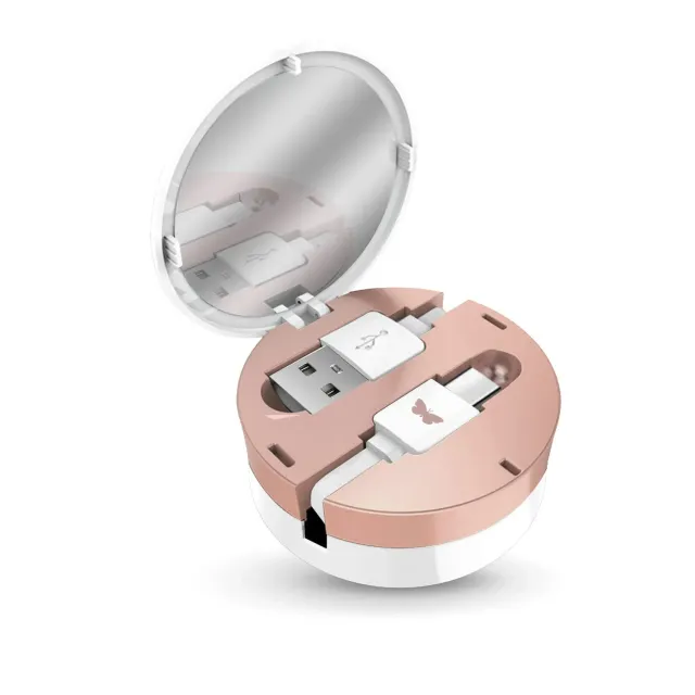 SBS Smart Type-C Kabel 94cm aufrollbar mit Spiegel