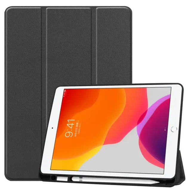 arktis PREMIUM SmartCase iPad 10,2 Zoll Hülle Schwarz Pencil-Halter