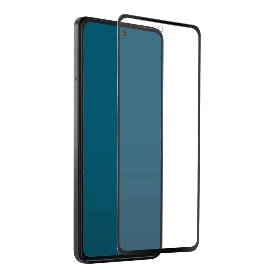 SBS Full Cover Moto G62 Displayschutzglas schwarz stoßfest