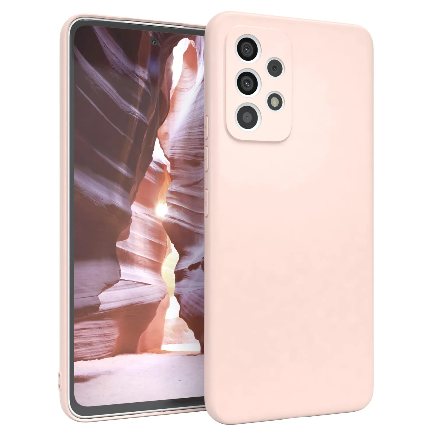 EAZY CASE Galaxy A53 Klapphülle Flip Schwarz Kunstleder