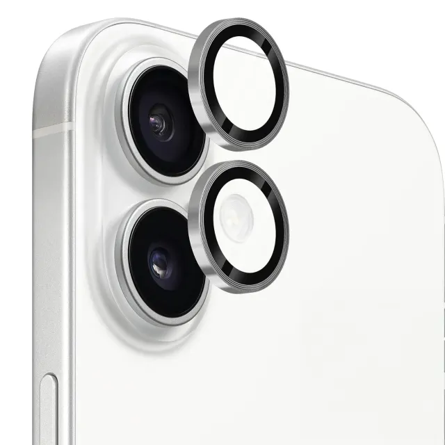 arktis iPhone 16 Plus Lens Protector Kameraschutz Weiß