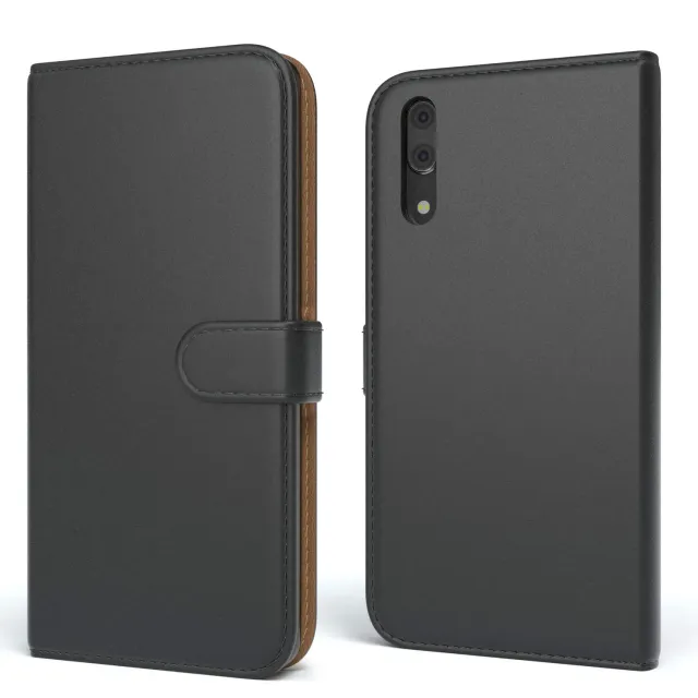 EAZY CASE Huawei P20 Klapphülle Schwarz Book mit Kartenfach