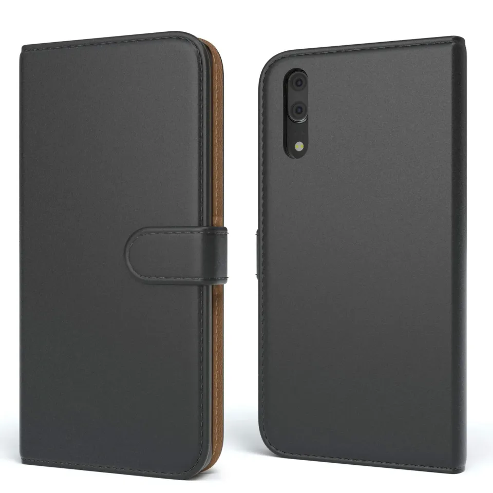 EAZY CASE Huawei P20 Klapphülle Schwarz Book mit Kartenfach