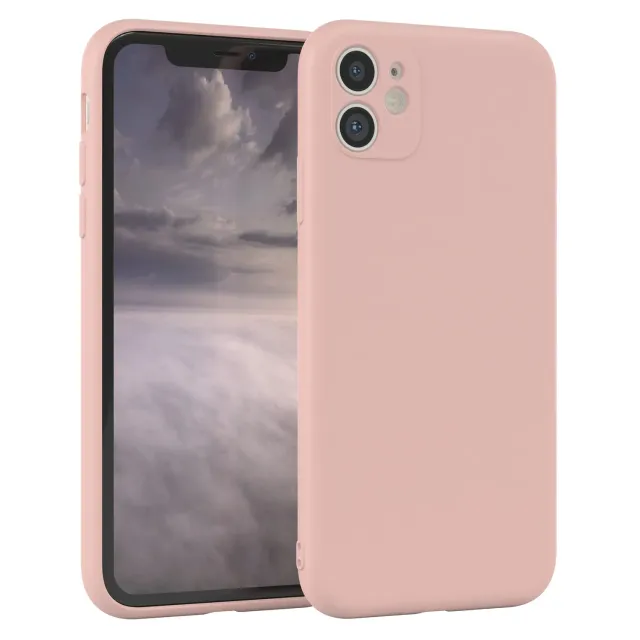 EAZY CASE Silikonhülle iPhone 11 Alt Rosa matt dünn
