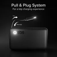 SBS Powerbank 10000 mAh USB-C 20W mit Kabel