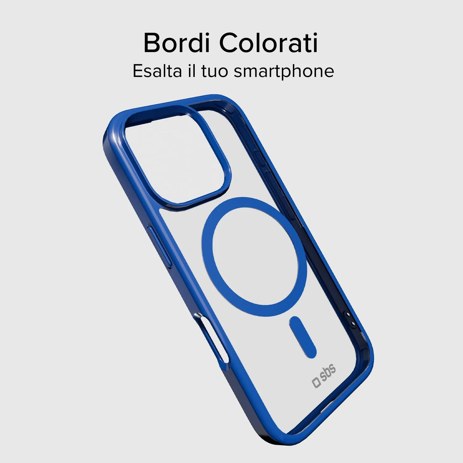SBS iPhone 16 Pro Hülle MagSafe transparent Blau