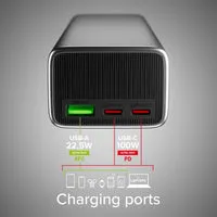 SBS 20000 mAh Powerbank 100W PD LCD-Display USB-C