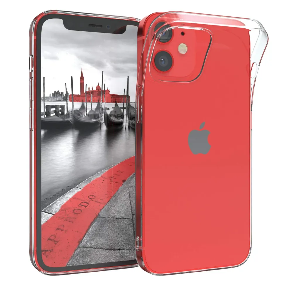 EAZY CASE iPhone 12 Mini Silikonhülle Transparent 0,8mm