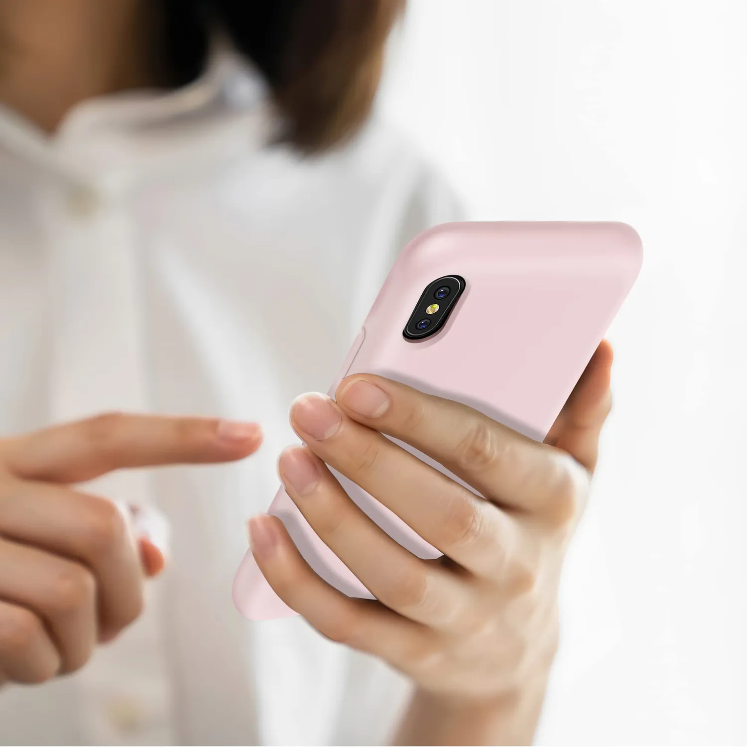 YATWIN iPhone XS Max Silikonhülle Rosa weich