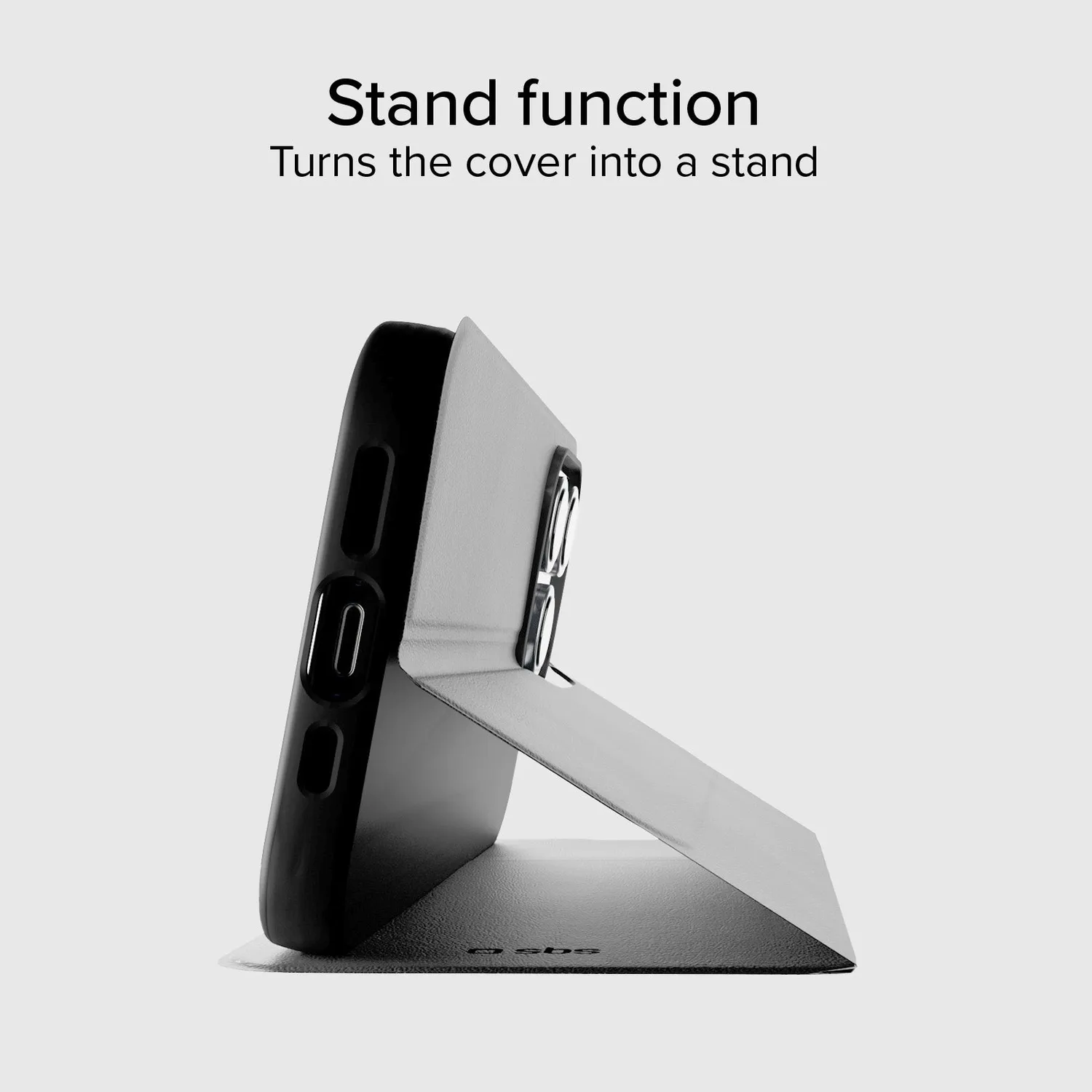 SBS Wallet Smooth 16 Pro Max Handyhülle Schwarz Stand