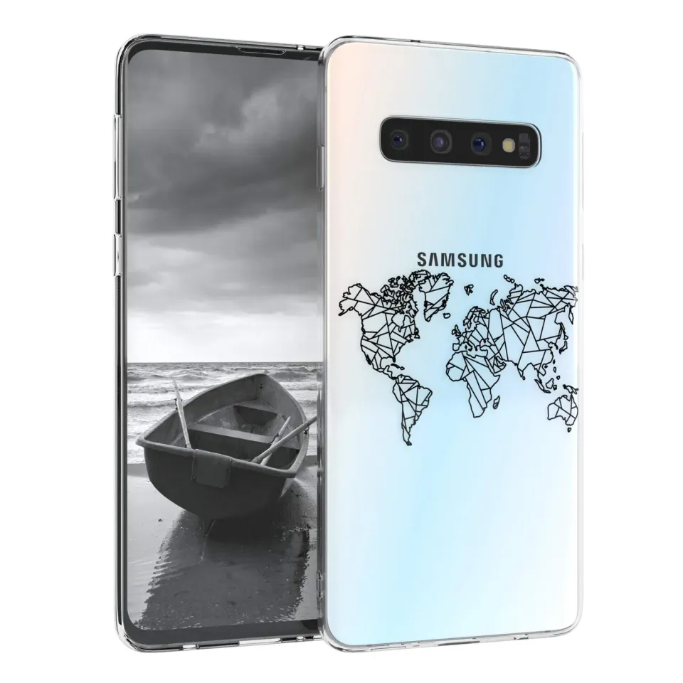 EAZY CASE Galaxy S10 Handyhülle IMD Karte Schwarz ultradünn