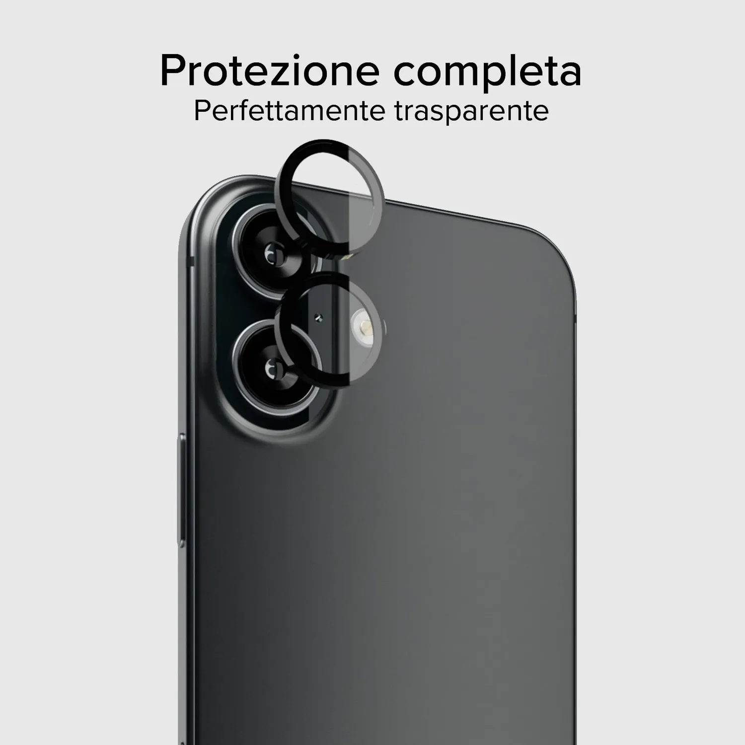 SBS Kameraschutz iPhone 16 Schwarz 9H Glas