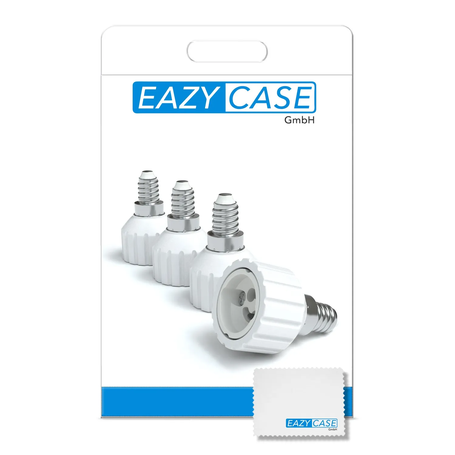EAZY CASE E14 auf GU10 Lampensockel Adapter 8X weiß