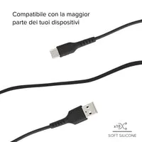 SBS USB Ladekabel Micro-USB 2 m schwarz Datenkabel