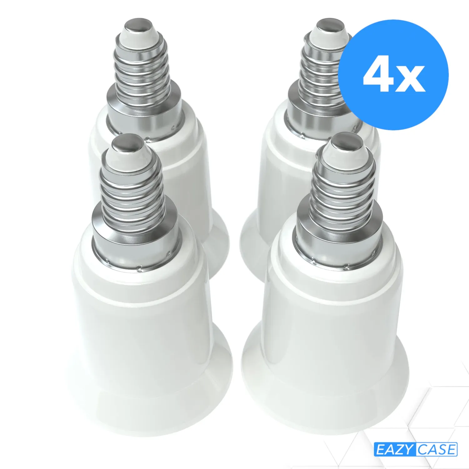 EAZY CASE E14 auf E27 Lampensockel Adapter Weiß 4er