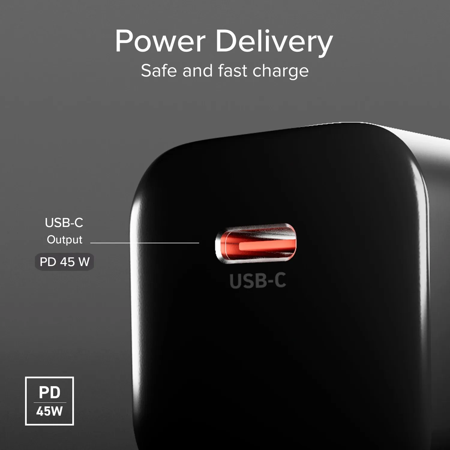 SBS USB-C Ladegerät 45W GaN PD 3.0 PPS Schwarz