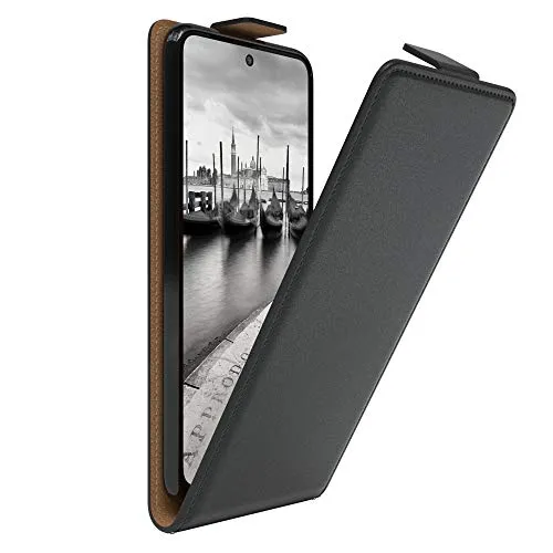 EAZY CASE Redmi Note 9S Klapphülle Schwarz Kunstleder