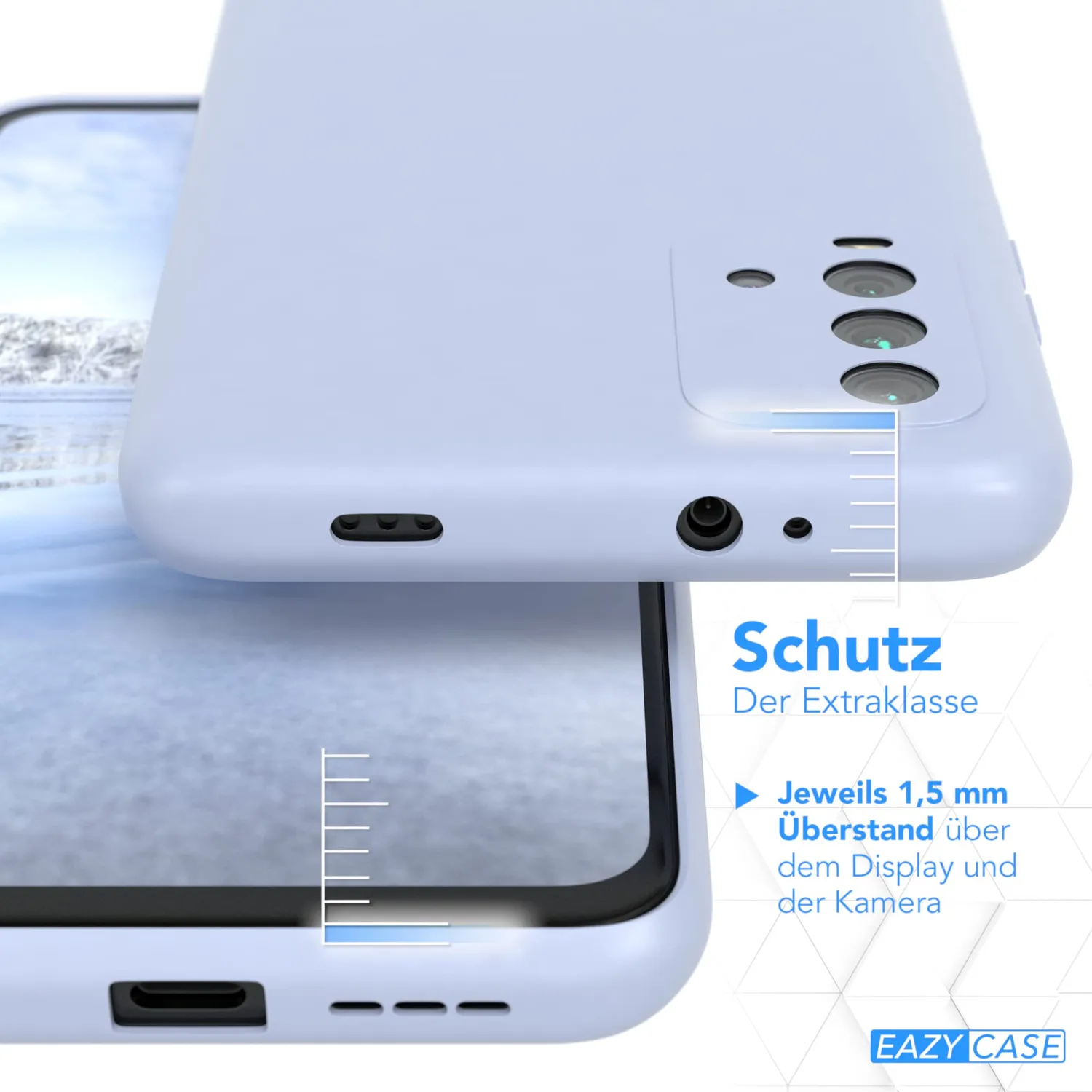 EAZY CASE Redmi 9T Silikonhülle Himmelblau