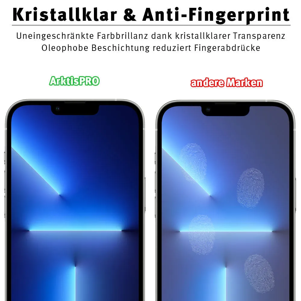 arktis ArktisPRO Full Cover iPhone 13 Pro Panzerglas hüllenfreundlich