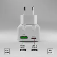 SBS Flexy 65W Wandladegerät USB-C PD Schnellladen