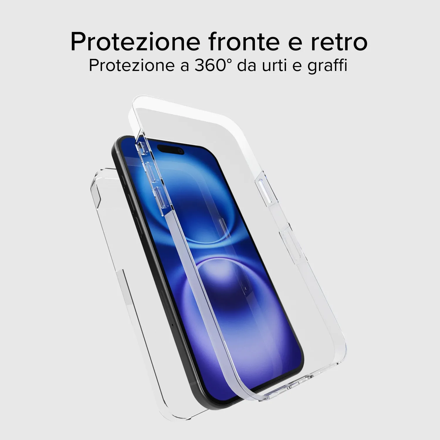 SBS Extreme 360° Hülle für iPhone 16 Pro Max transparent stoßfest