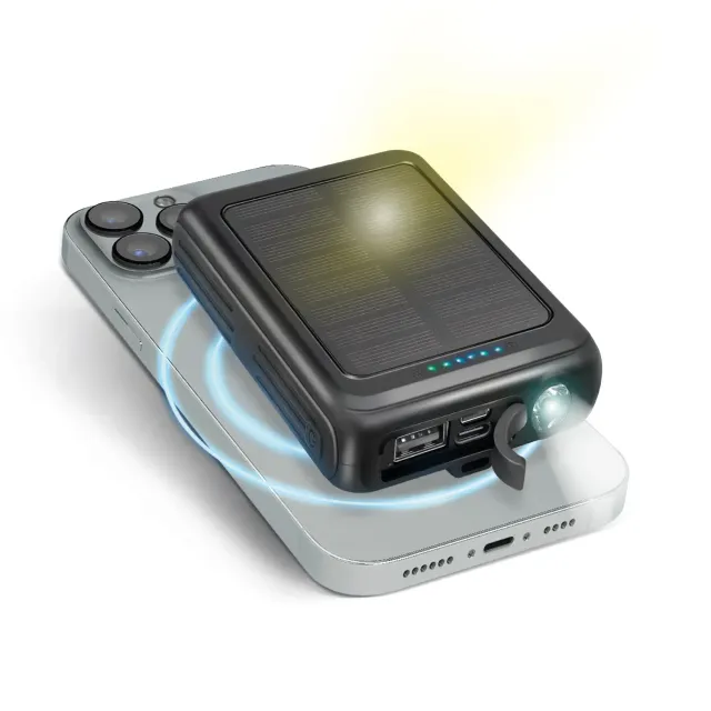 SBS Solar Powerbank 5000 mAh mit Wireless Charging