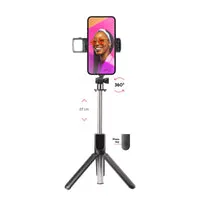SBS Selfie-Stick mit LED-Licht Stativ 67cm schwarz