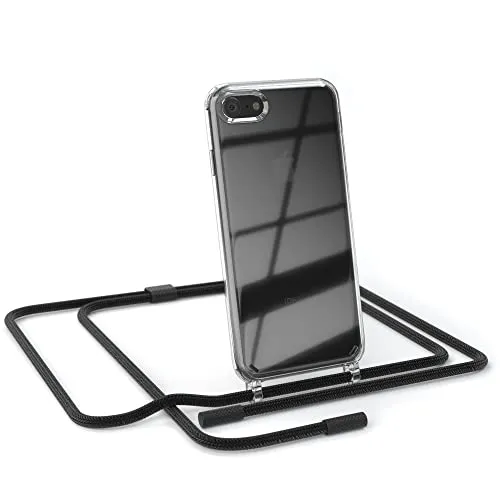 EAZY CASE iPhone SE 2022/2020 Handykette Schwarz Kordel