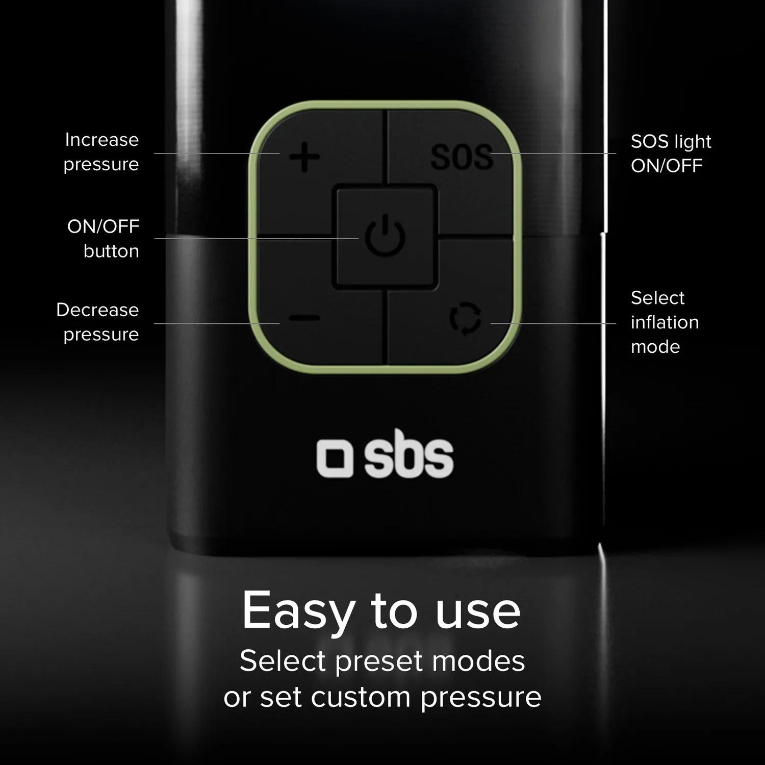 SBS Air Pro 5W Mini-Kompressor Powerbank 3600 mAh LED