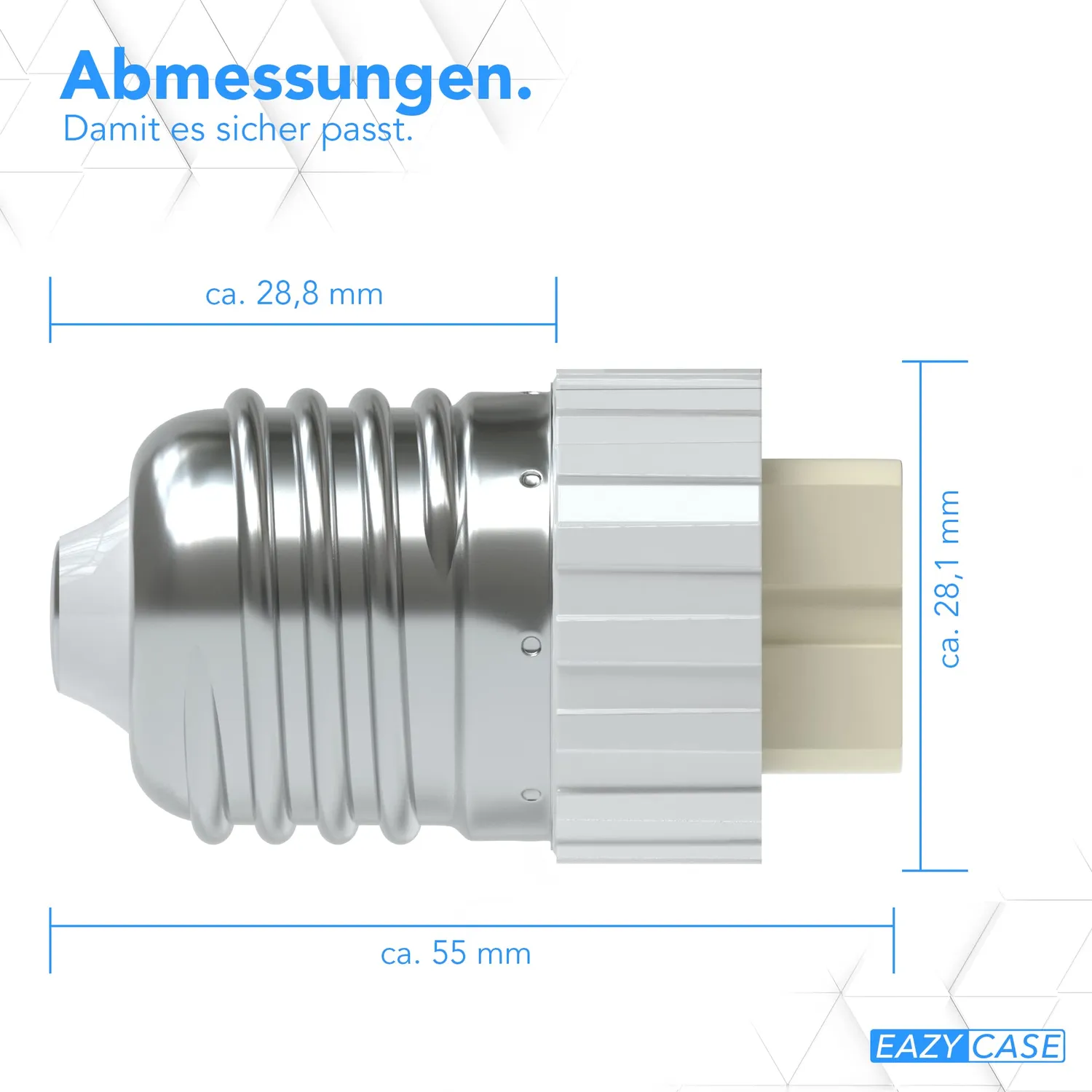 EAZY CASE E27 auf G9 Lampensockel Adapter Weiß 4er