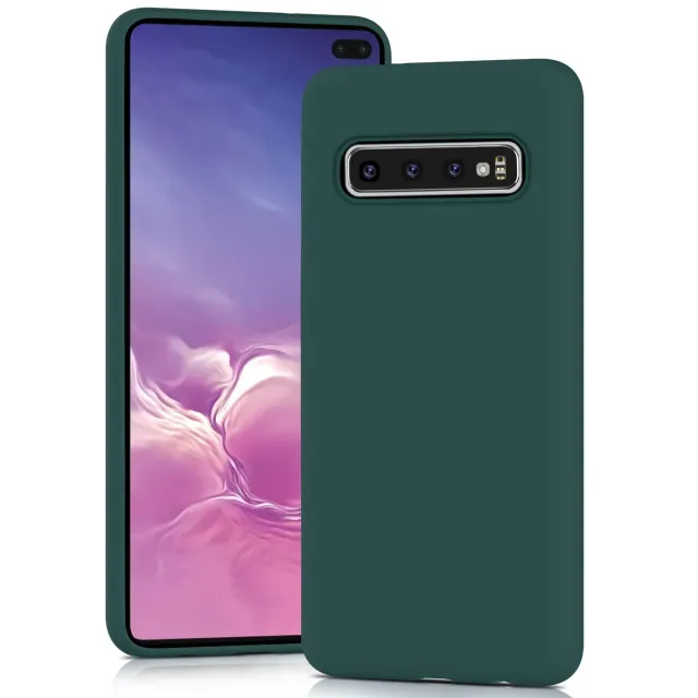 YATWIN Silikon Handyhülle Samsung S10 Plus grün matt