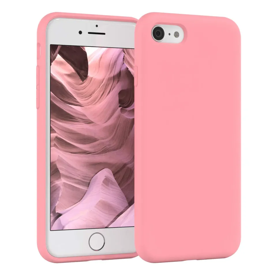 EAZY CASE iPhone SE 2022/2020/8/7 Silikonhülle Rosa dünn