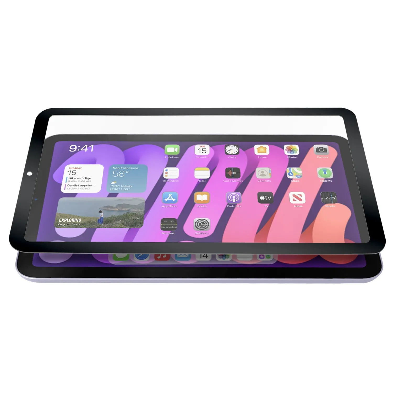 SBS Flexible Glass Displayschutz iPad Mini 6 Schwarz flexibel
