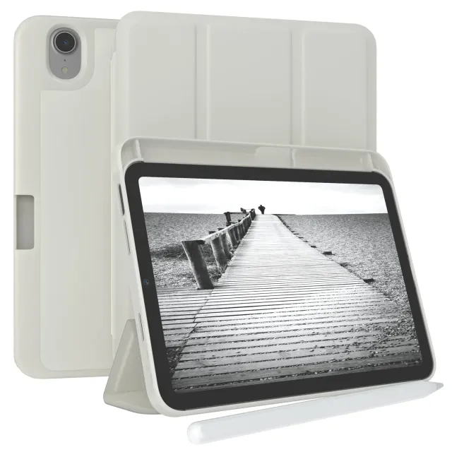 EAZY CASE iPad Mini 7 (2024) Smartcase Grau mit Stifthalter