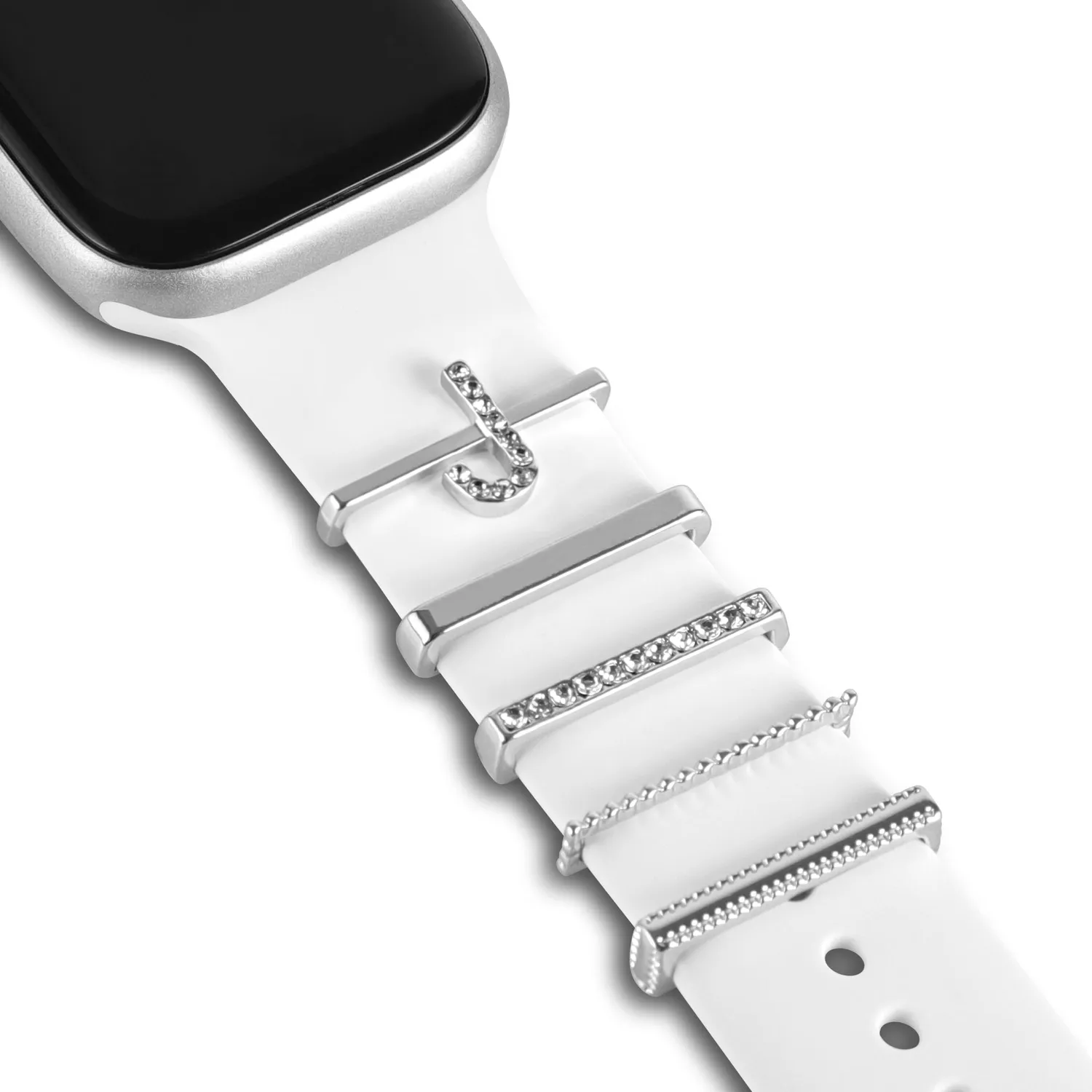 arktisband Buchstabe J Apple Watch Charm Edelstahl