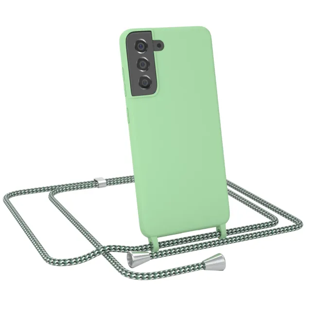 EAZY CASE Galaxy S21 FE Handykette Grün Camouflage