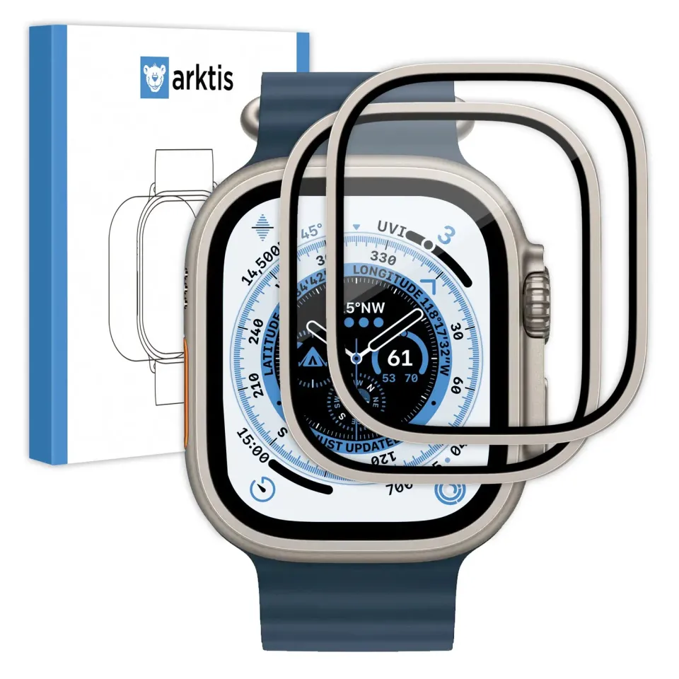 arktis ADVENTURE Apple Watch Ultra 49mm Glas 2er Set