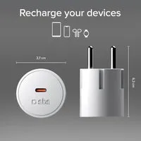 SBS Schuko Wandladegerät USB-C 20W PD schnell