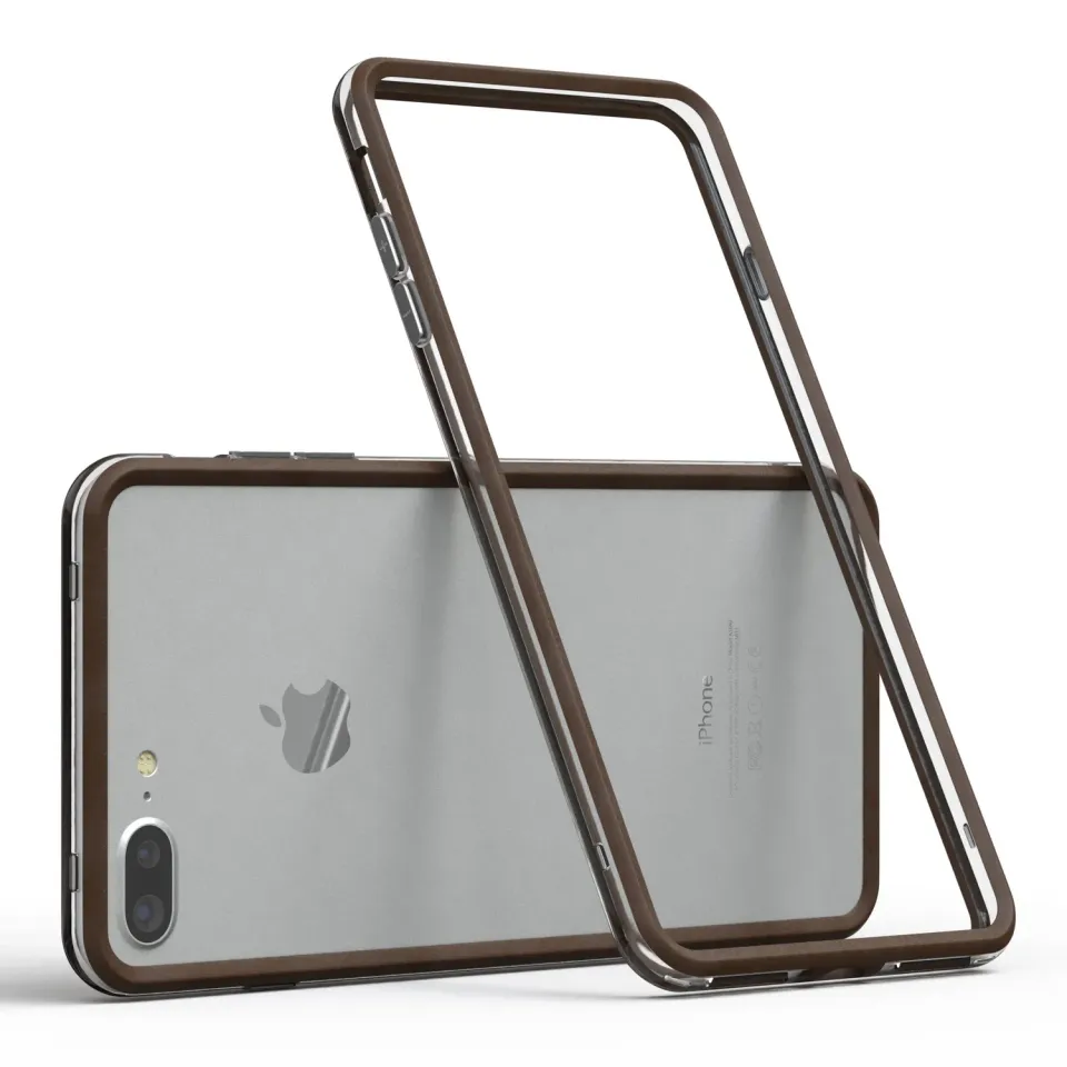 EAZY CASE Bumper für iPhone 7 Plus / 8 Plus Braun