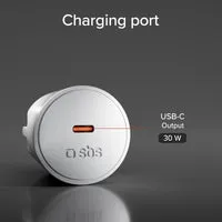 SBS Schuko Wandladegerät USB-C 30W PD Schnellladen