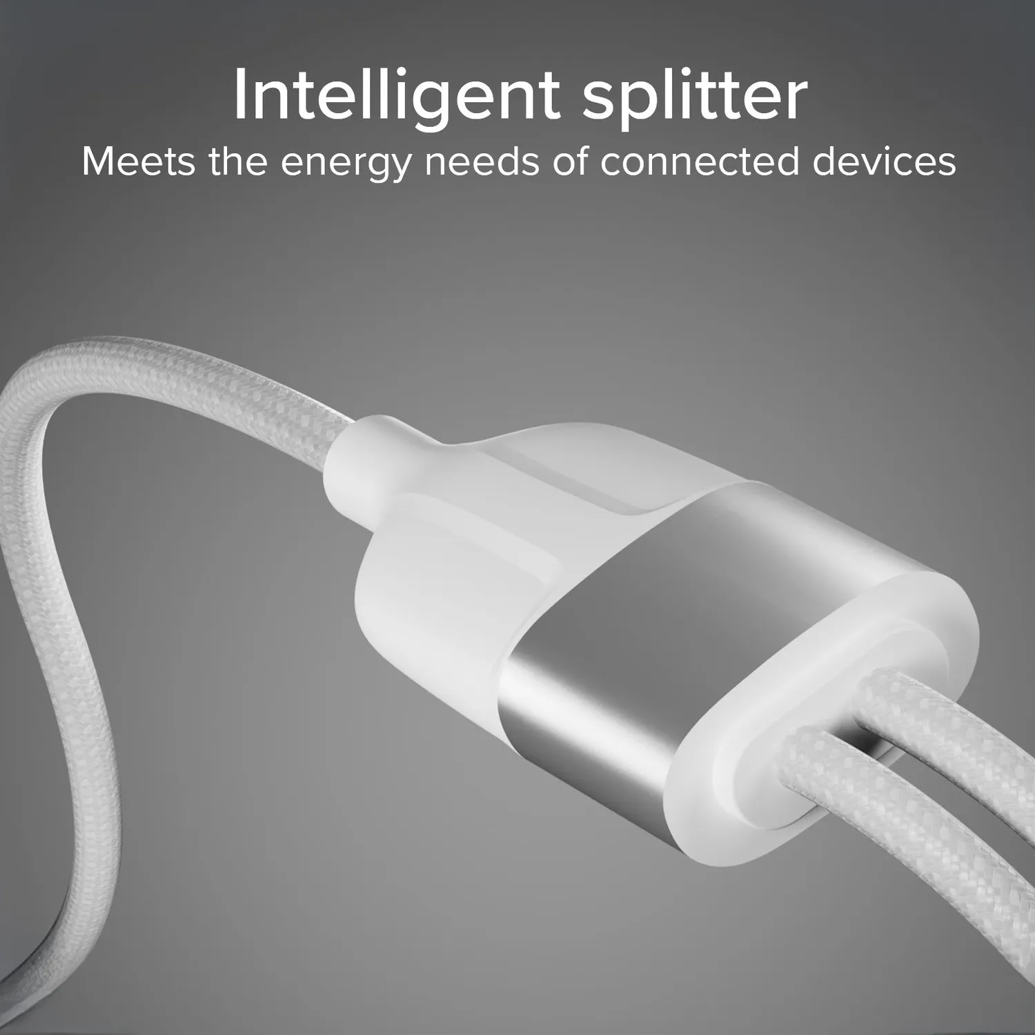 SBS USB-C Splitter Y-Kabel 60W PD 1,5 m Gewebe