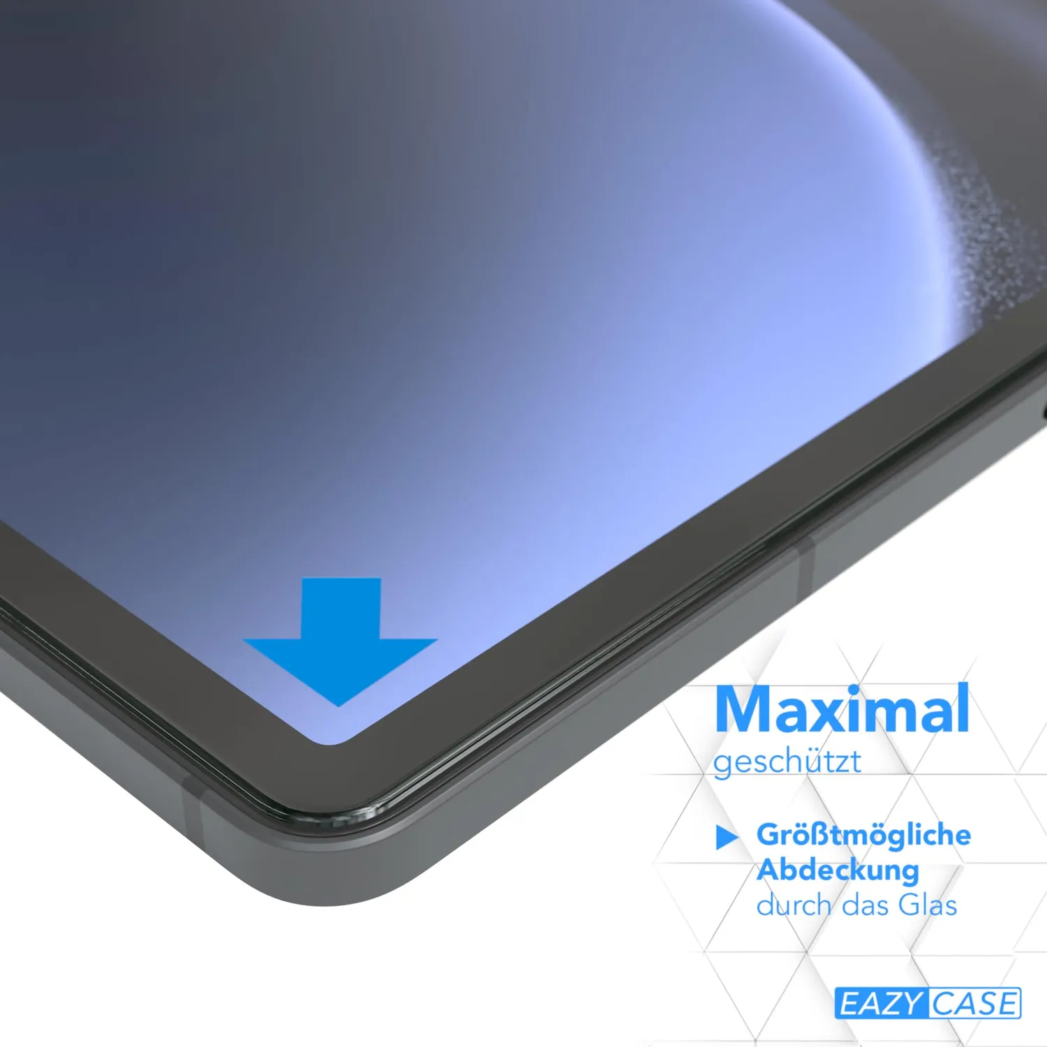 EAZY CASE Galaxy Tab S9 FE Plus Panzerglas 9H Transparent