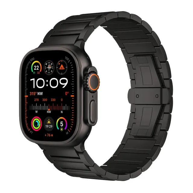 arktisband Raptor Apple Watch Ultra Titanarmband Schwarz 24mm