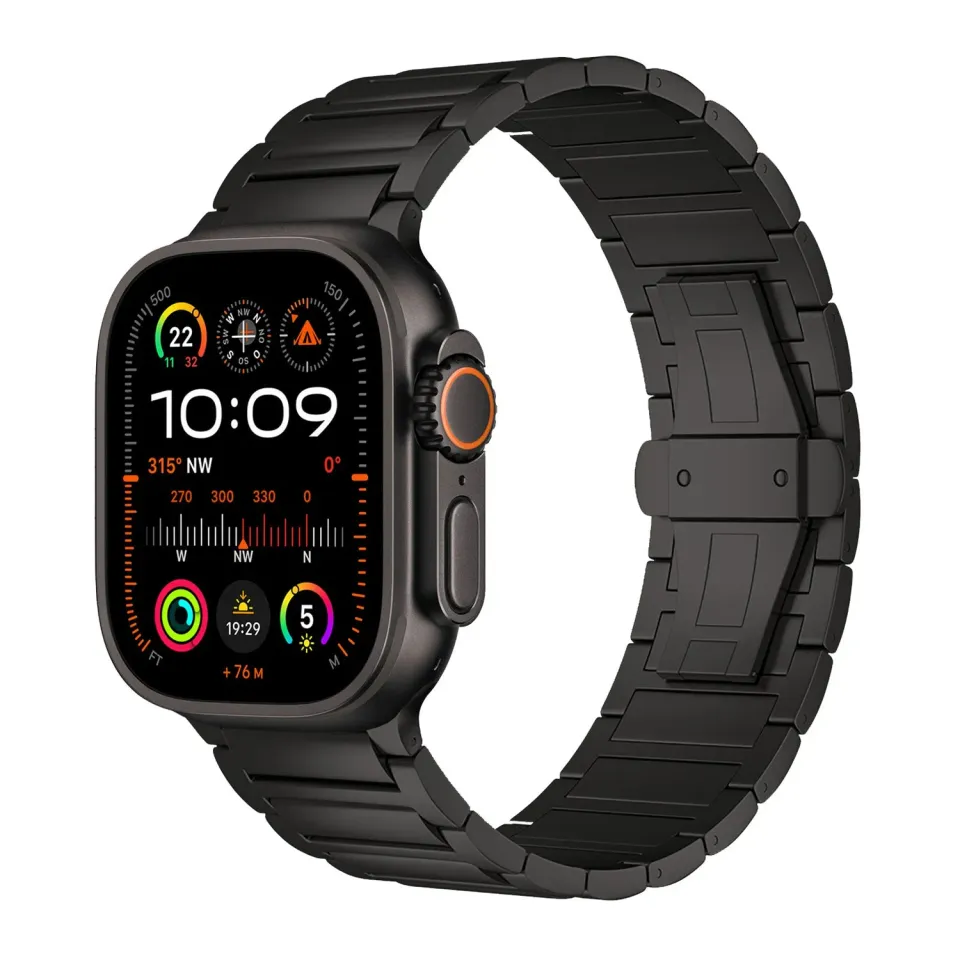 arktisband Raptor Apple Watch Ultra Titanarmband Schwarz 24mm