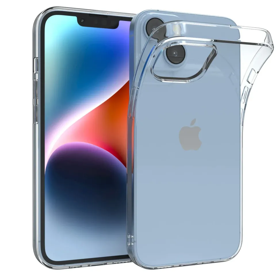 EAZY CASE Clear iPhone 14 Silikonhülle Transparent durchsichtig