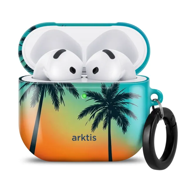 arktis AirPods 4 Hülle Sunset Beach Print Polycarbonat