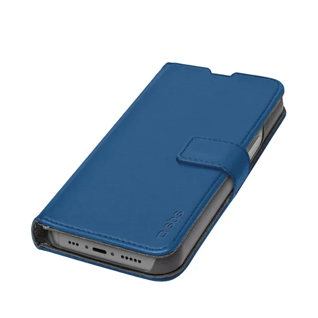SBS Book Wallet iPhone 14/13 Klapphülle Blau mit Stand
