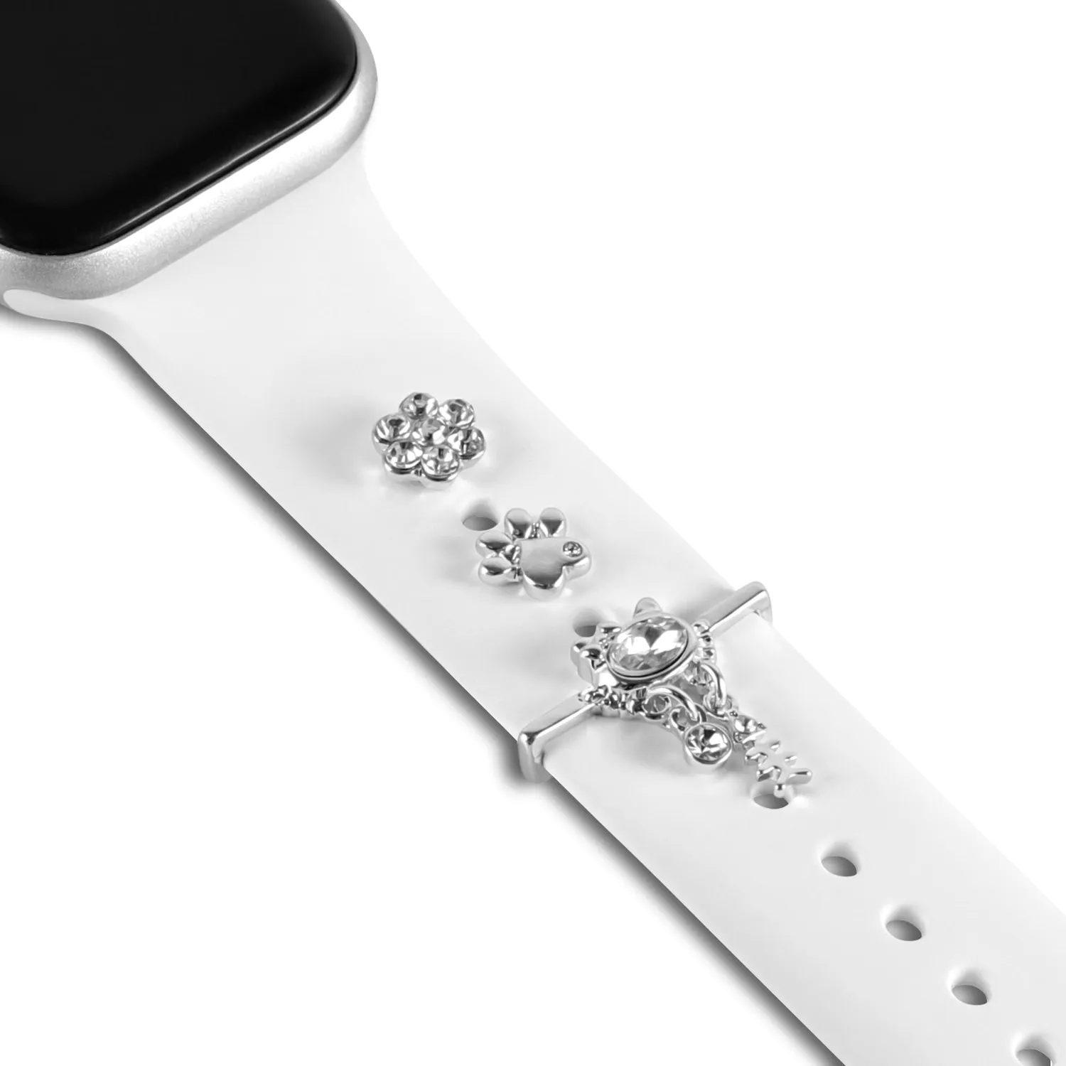 arktis Paw and Kitty Apple Watch Charms Gold Edelstahl