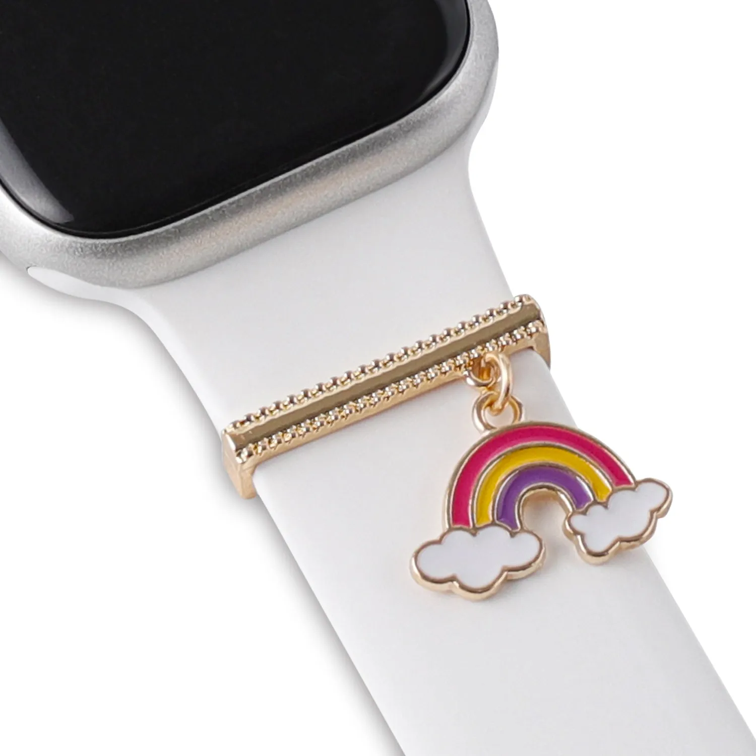 arktisband Rainbow Clouds Charms Gold Edelstahl